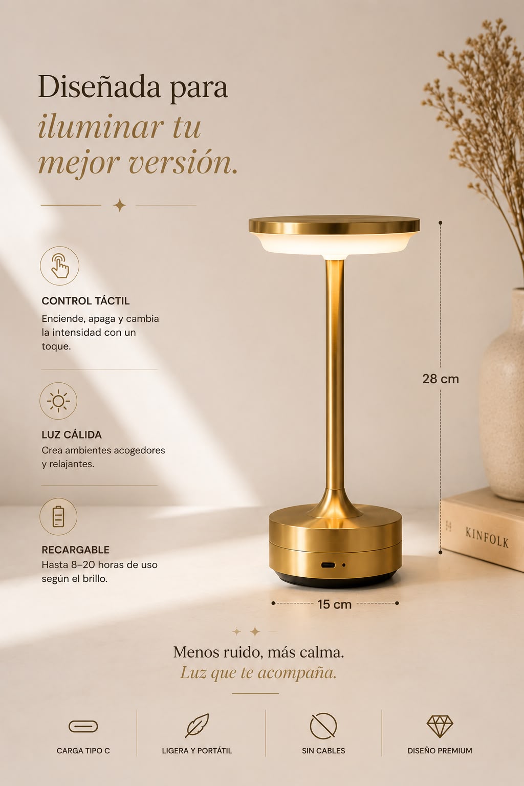 Lampara Aura Luxe Gold